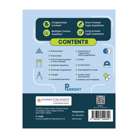 Parikshit NCERT Exemplar Class 10th Mathematics for Board Exam Preparation