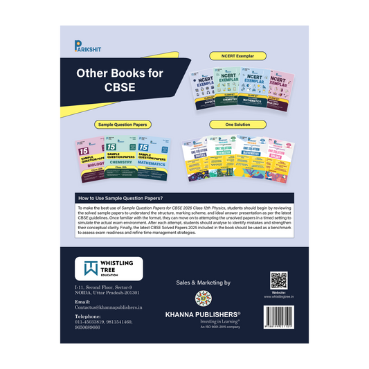 Parikshit CBSE Class 12th Physics 15 Sample Question Papers for 2026 Board Exam