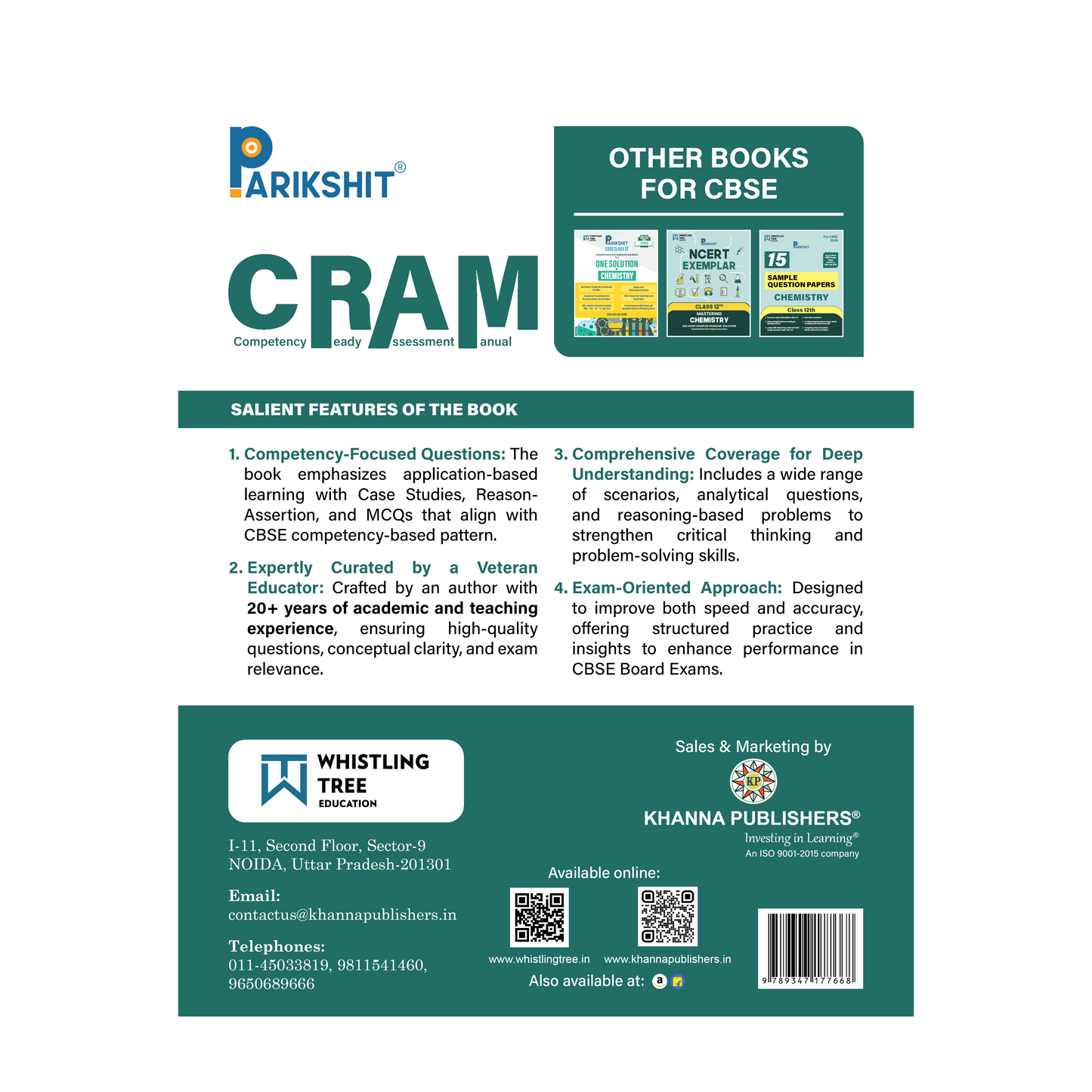 Parikshit CBSE Class 12th CRAM Chemistry | Competency Focused Questions Chapter-wise | For 2026 Board Exam