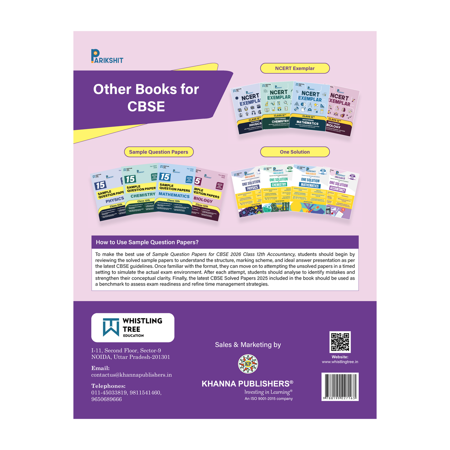 Parikshit CBSE Class 12th Accountancy 15 Sample Question Papers for 2026 Board Exam